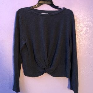 Gray Long Sleeve Top